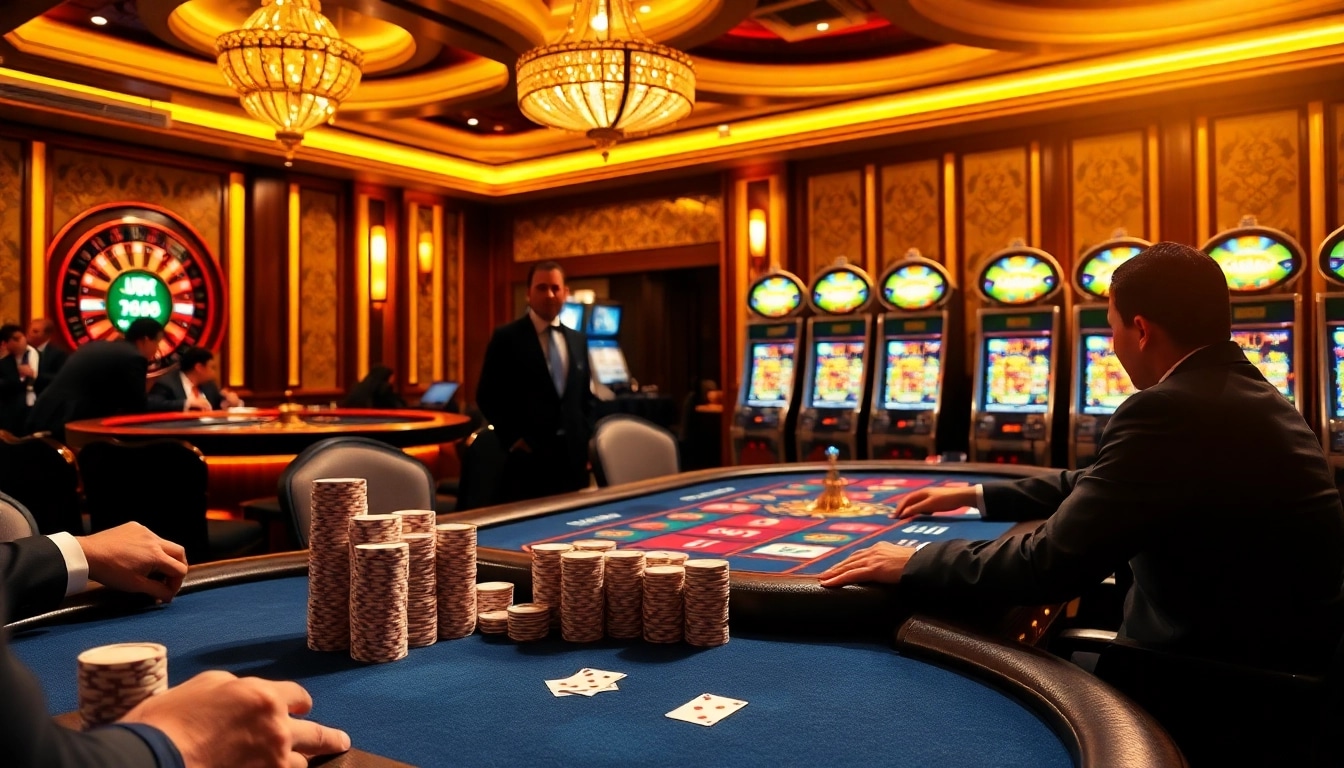 Players at U888 casino engaged in a high-stakes poker game, showcasing excitement and luxury.