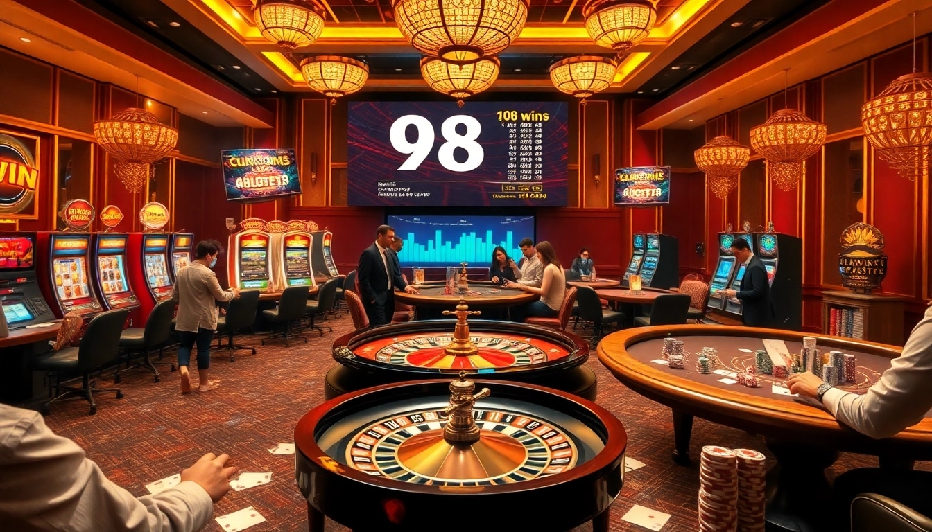 Experience the excitement of the casino atmosphere with 98 win betting strategies in action.