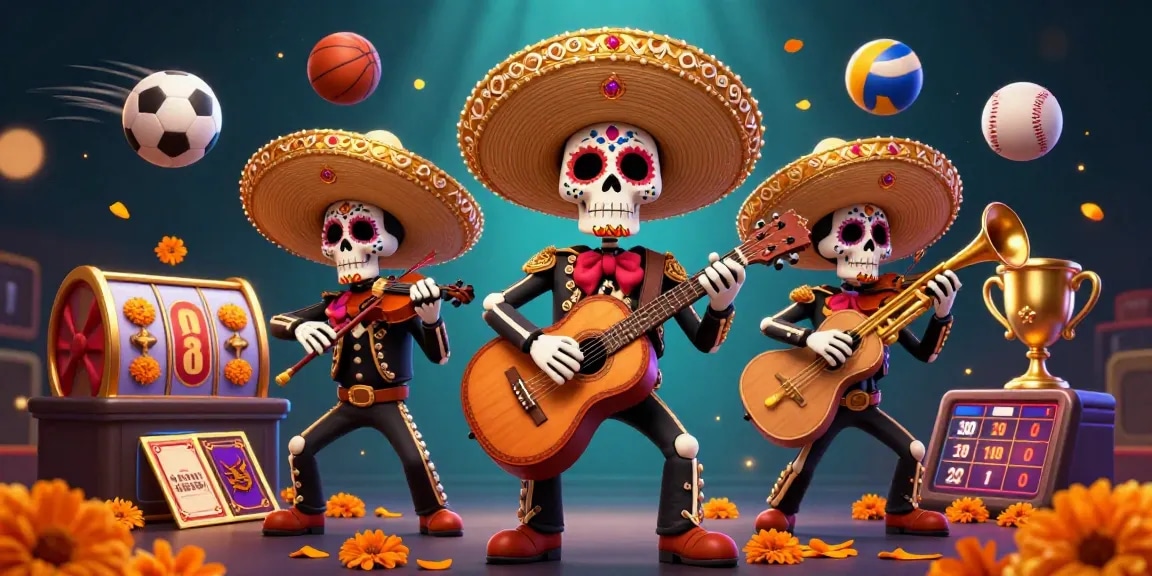 Experience thrilling gaming at 23win23 with our vibrant mariachi band illustration featuring live casino elements.