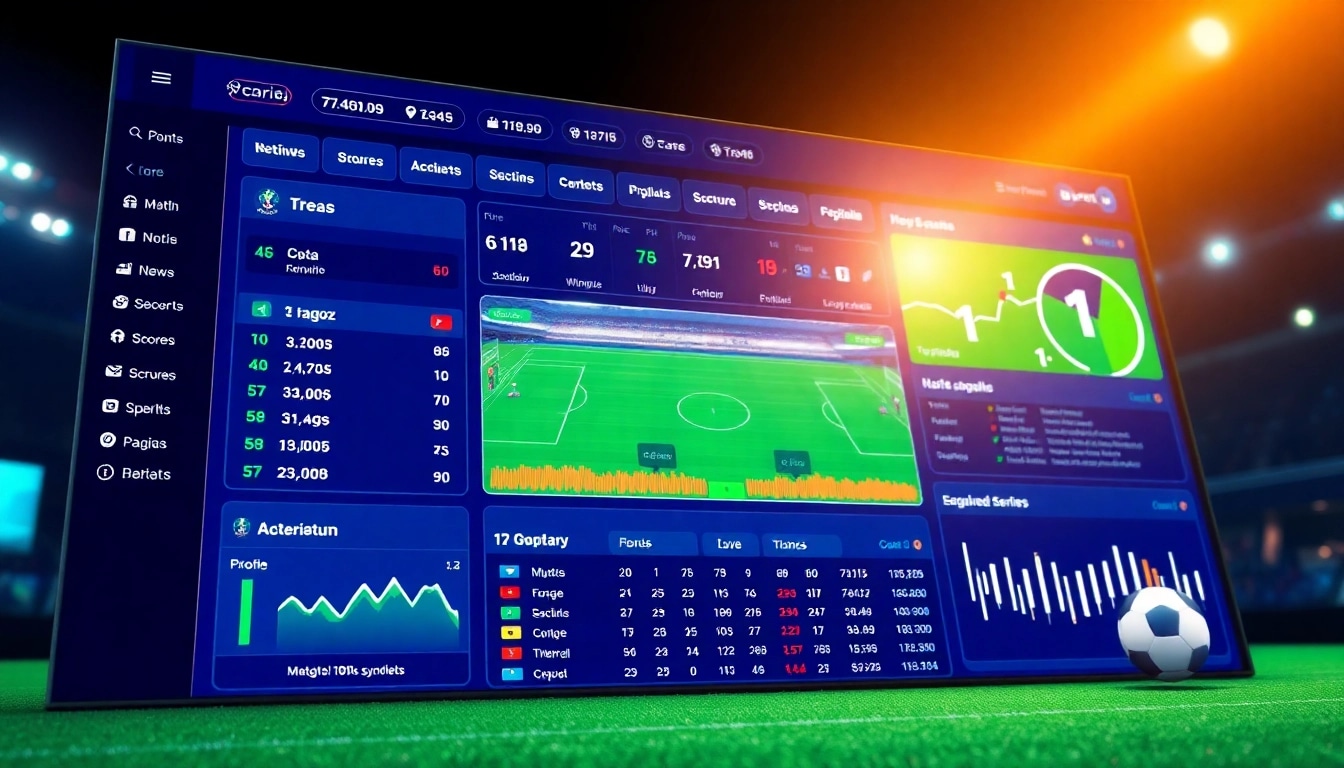 Bongdanet sports platform displaying live football scores and match updates in a professional interface.
