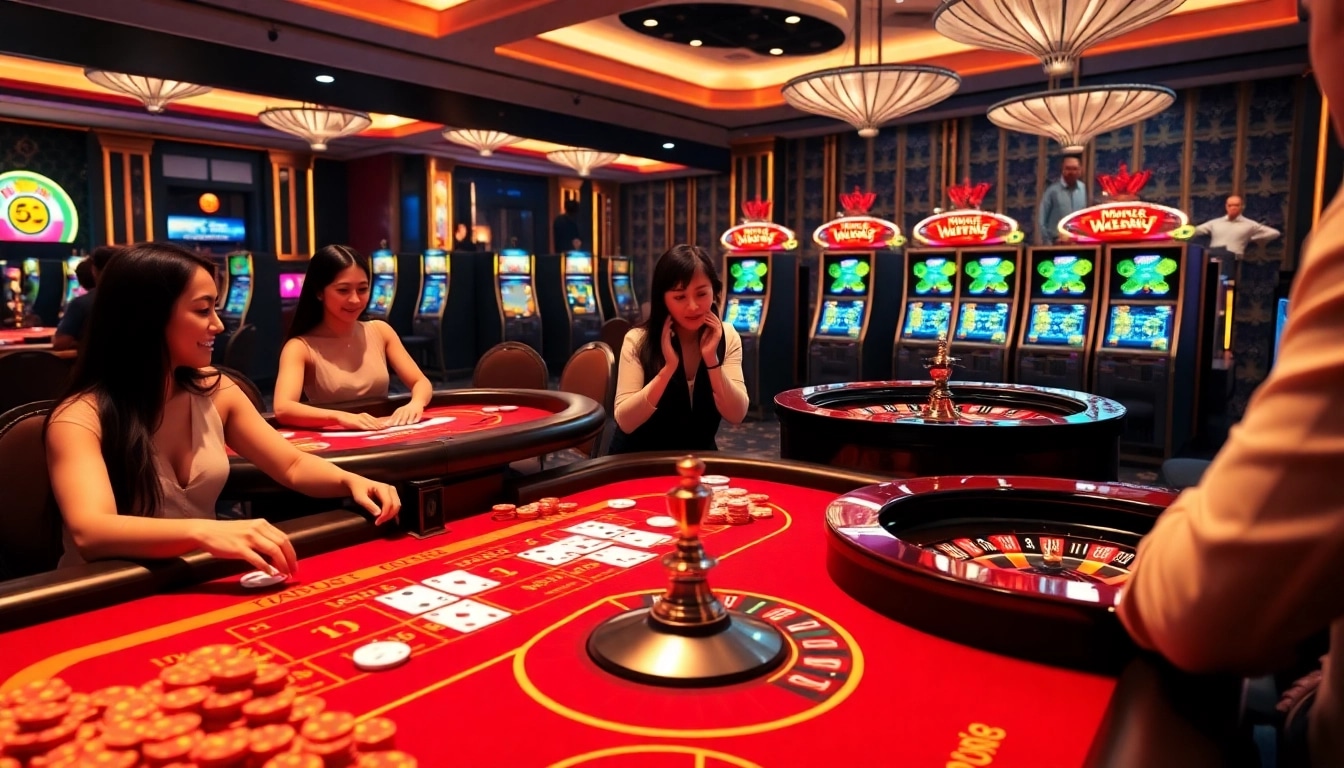 Engaging online gambling activity at https://dv88.design/, featuring players at casino tables.