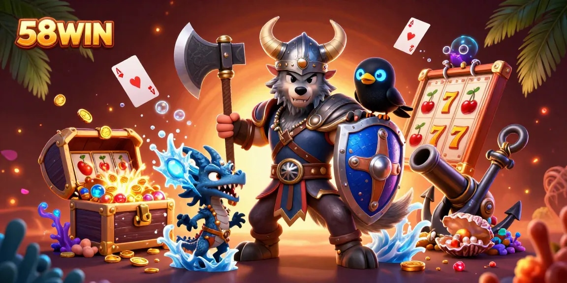 Immerse in the thrill of 58WIN with ice-breathing dragons and explosive slot reels.