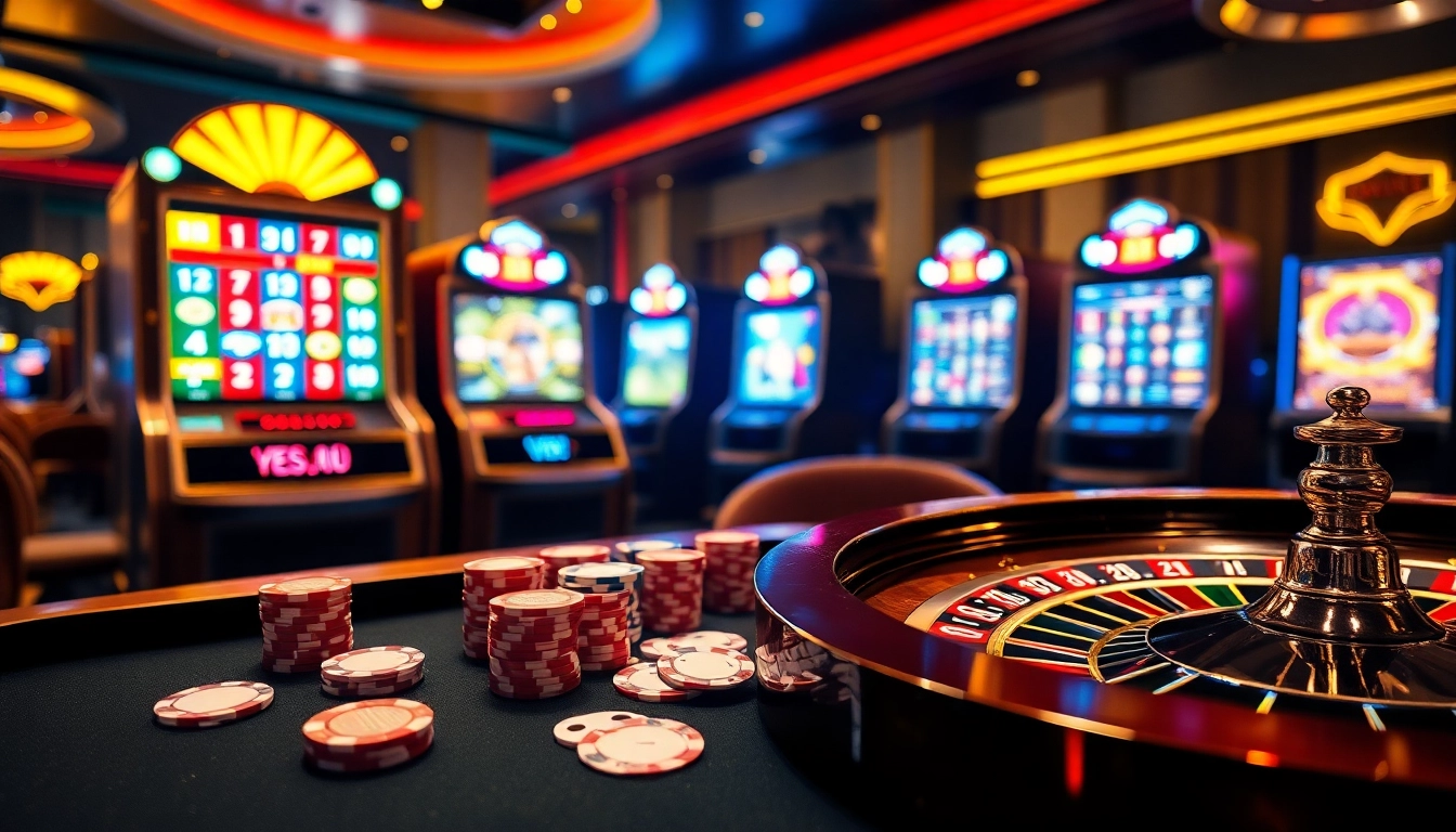 Experience the thrill of betting at 6FF with vibrant casino elements like poker chips and a roulette wheel.