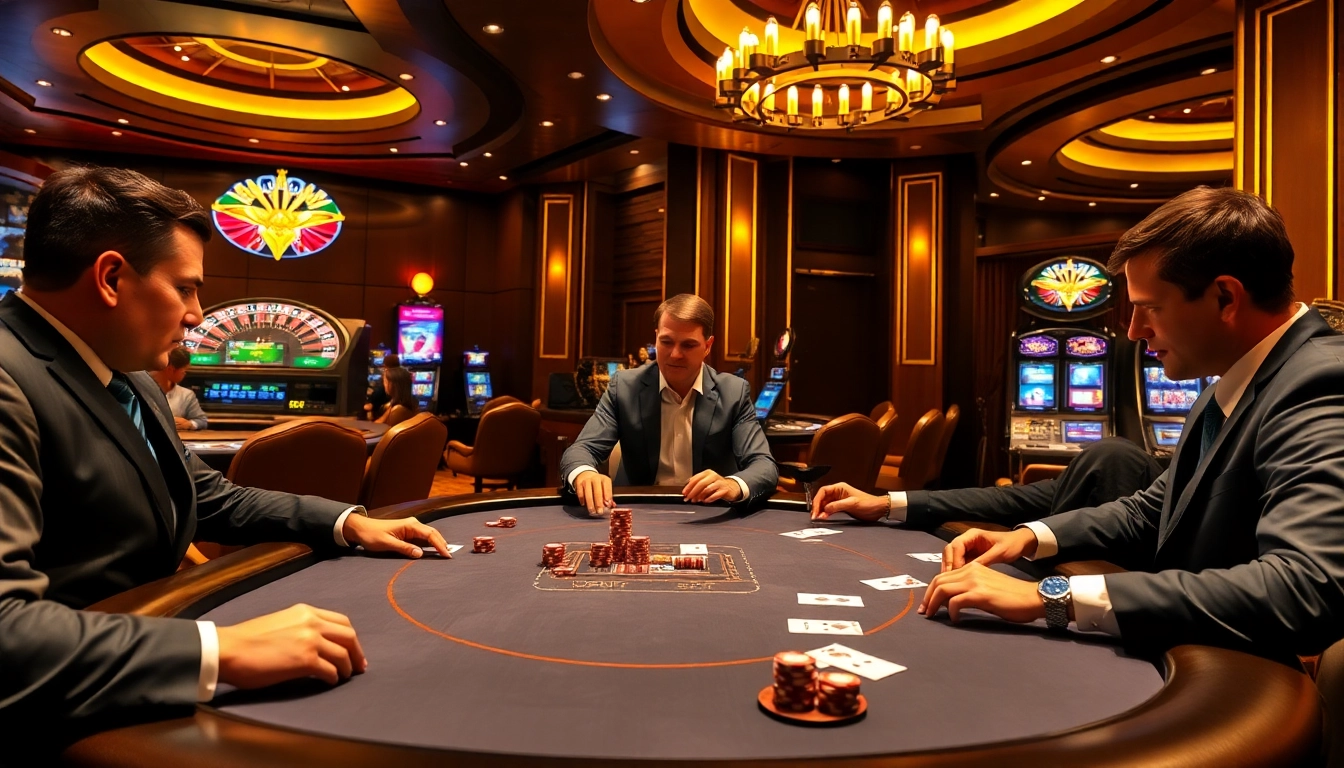 Experience thrilling gameplay at 8kbet with professional poker action and vibrant casino ambiance.