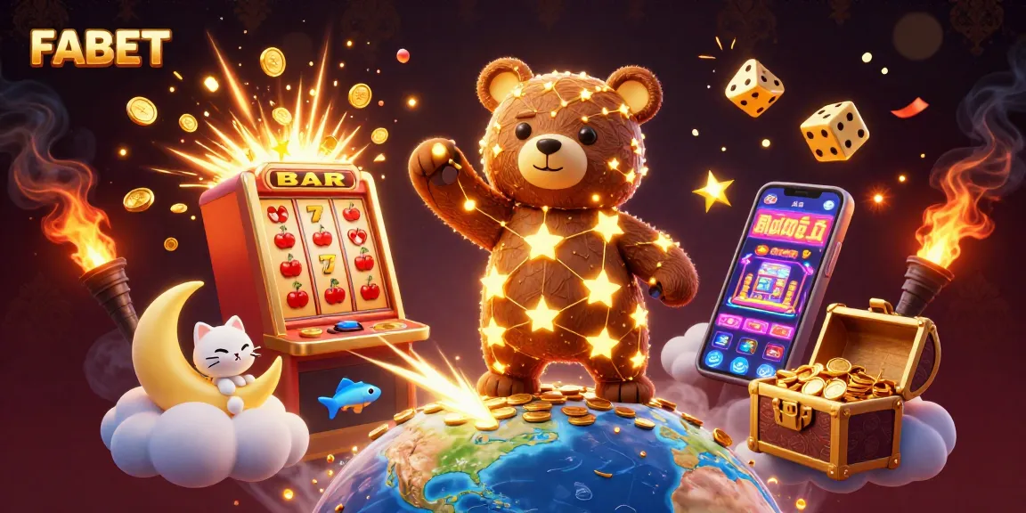 FABET players celebrate wins with vibrant slot games and exciting casino elements.