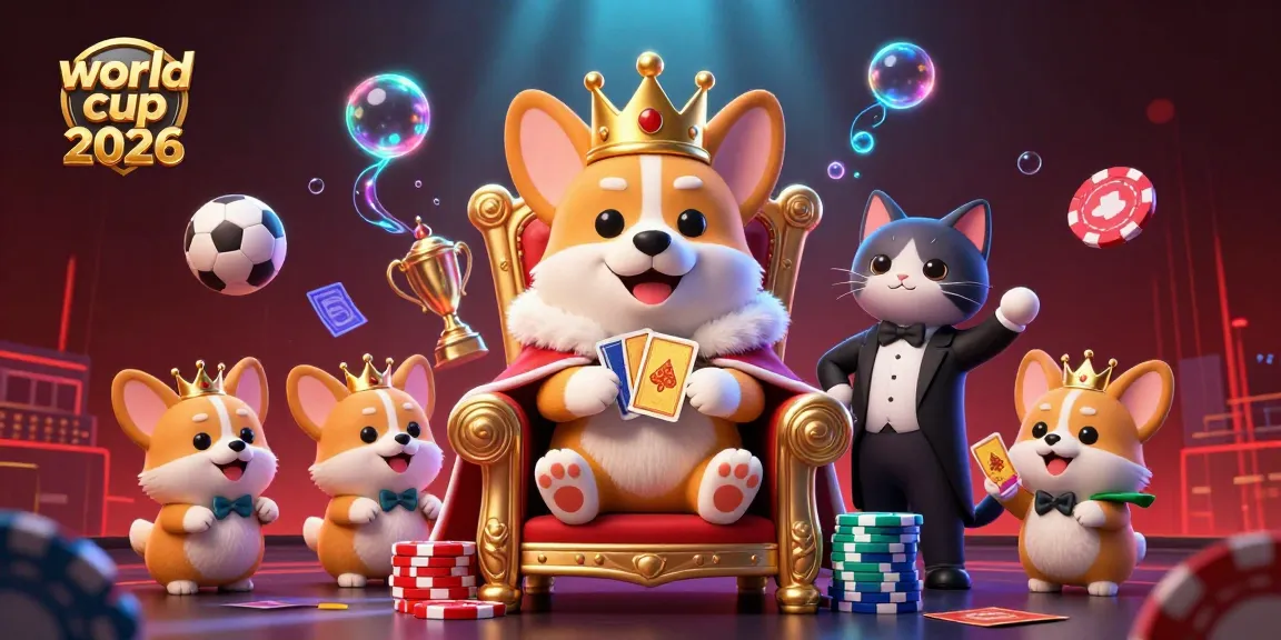 Betting strategies excite players in the world cup 2026 with charming corgis celebrating a royal win.