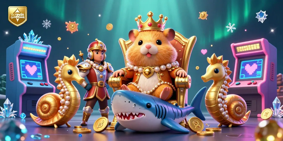 Experience thrilling games with sunwin chính hãng as dynamic elements surround an adventurous hamster king.