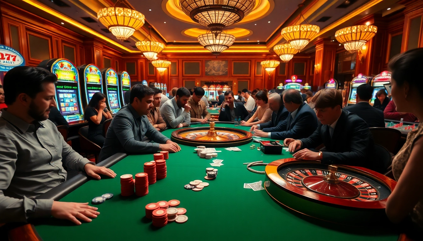 Experience thrilling table games at https://net88.wtf/ with vibrant chips, cards, and roulette wheels in action.
