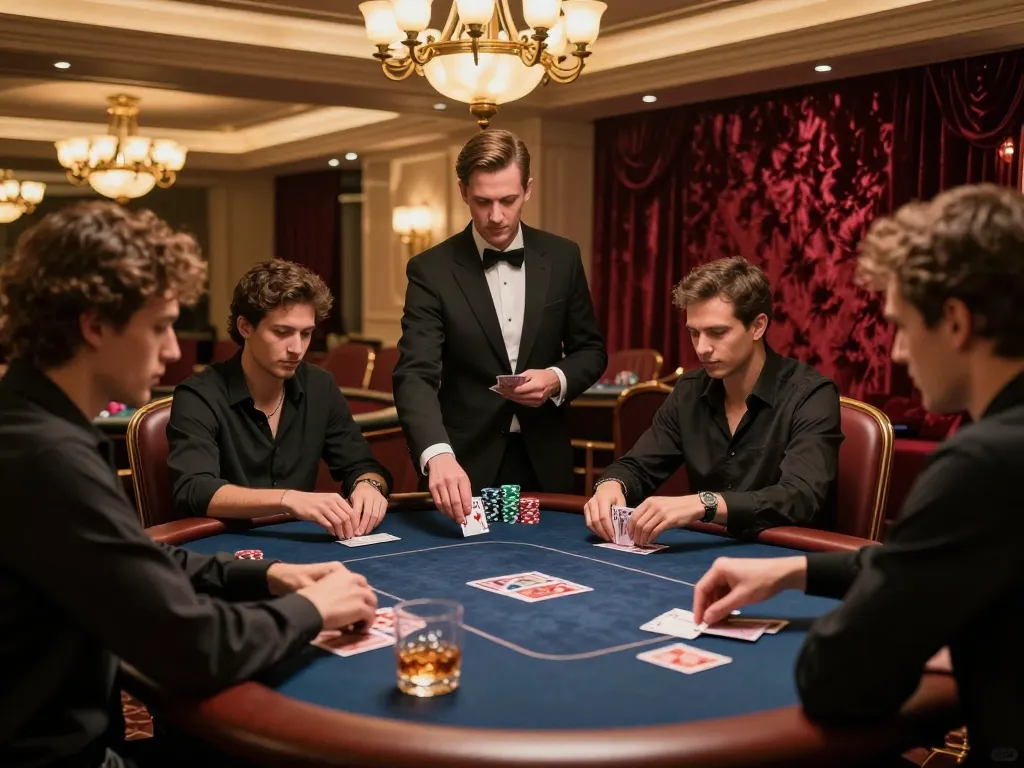 SC88 poker players strategizing their next move in a luxurious gaming environment