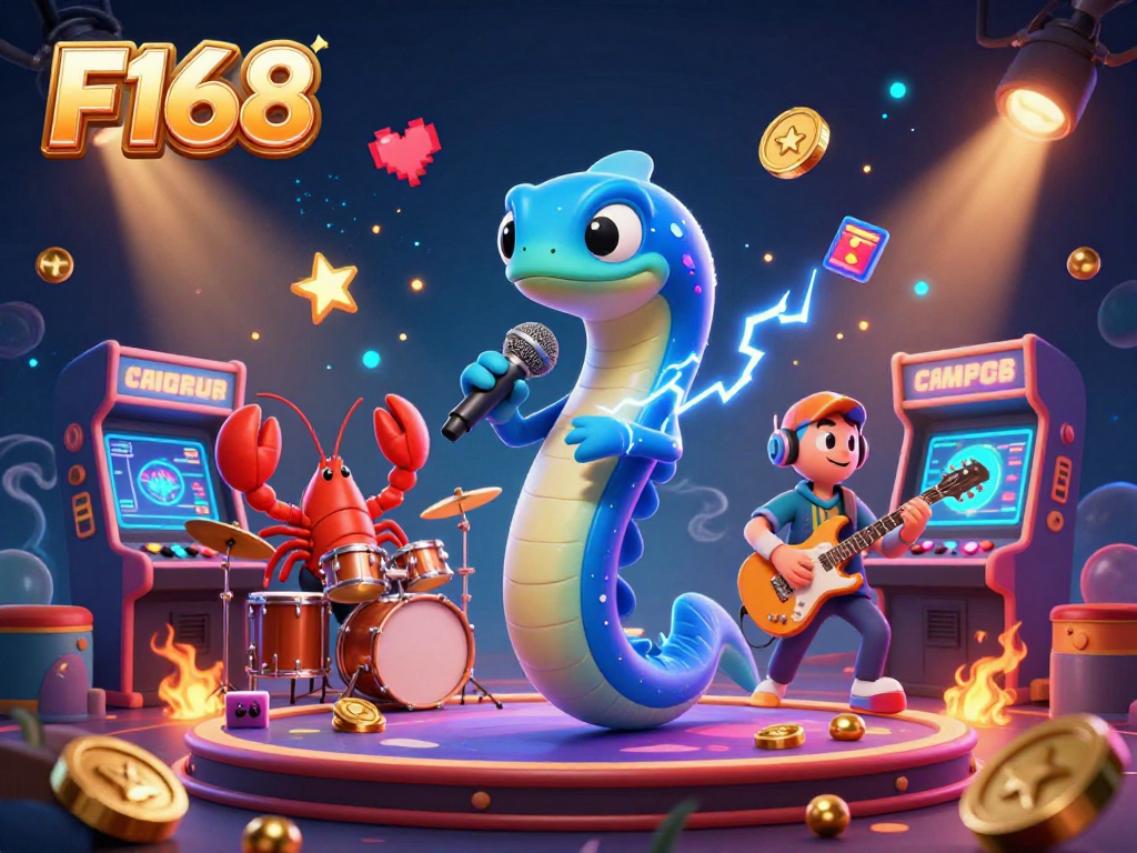 Experience thrilling gameplay at F168 with vibrant characters and casino excitement.