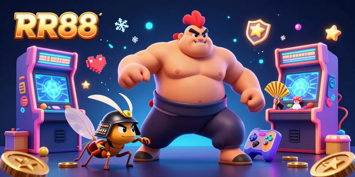 Experience thrilling gameplay action at RR88 with engaging characters and vibrant casino elements.