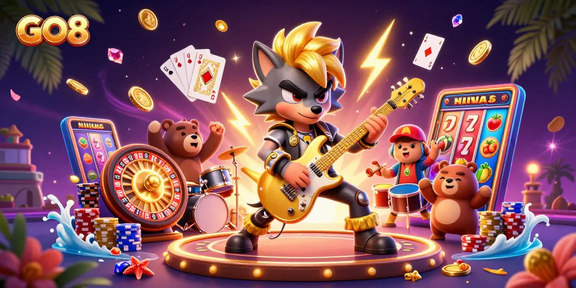 Experience thrilling gameplay at GO8 with vibrant characters and dazzling casino elements.