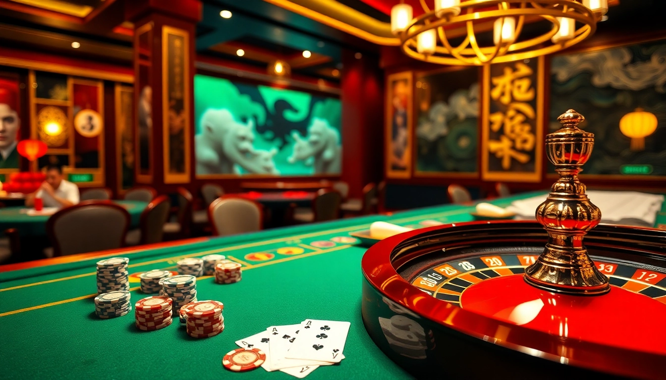 Engaging scene of players enjoying a game of poker with hhkungfu themed elements.