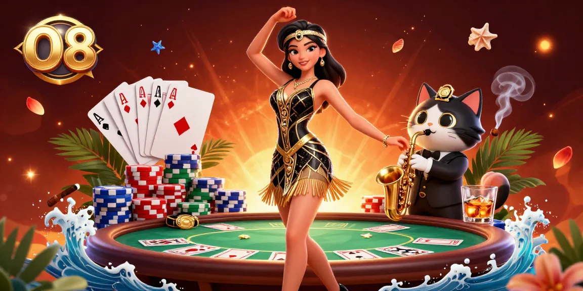 Experience the thrilling world of O8 with a dynamic dance and vibrant casino atmosphere.