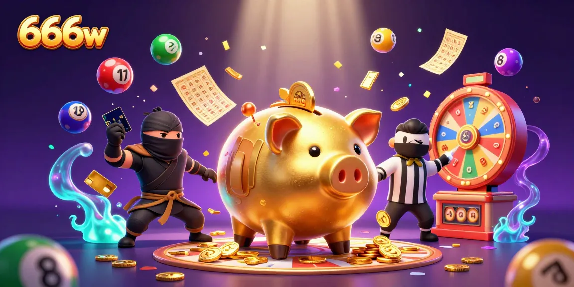 Engage with the thrilling world of 666w casino games featuring vibrant characters and dynamic action illustration.