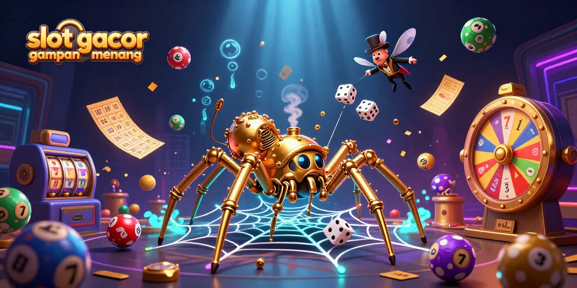 Experience slot gacor gampang menang with our vibrant and dynamic casino-themed 3D illustration.