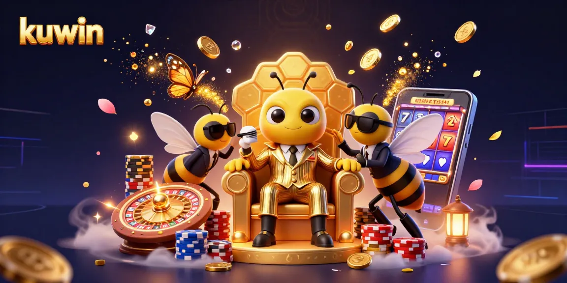 Experience thrilling kuwin gameplay with a vibrant 3D scene featuring a cartoon bee mob boss and dynamic casino elements.