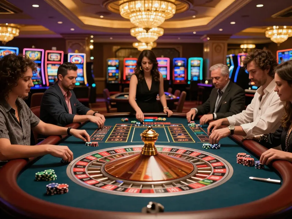 Experience high-stakes excitement at https://f168.osaka/, with players passionately betting at the roulette table.