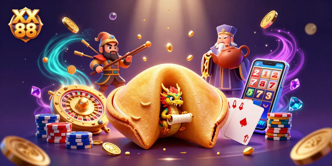 Experience the excitement of XX 88 with a vibrant 3D cartoon casino scene full of dynamic elements.