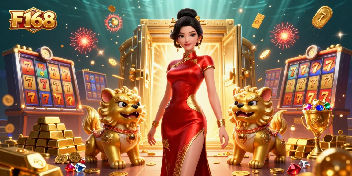 Experience the excitement of F168 with glamorous characters and rich slot game elements.