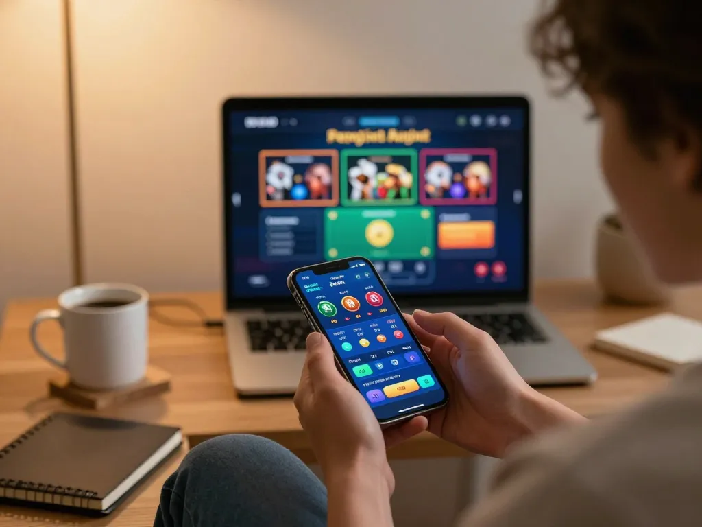Experience online gaming at 33win1 with an engaging smartphone app in a stylish setup.