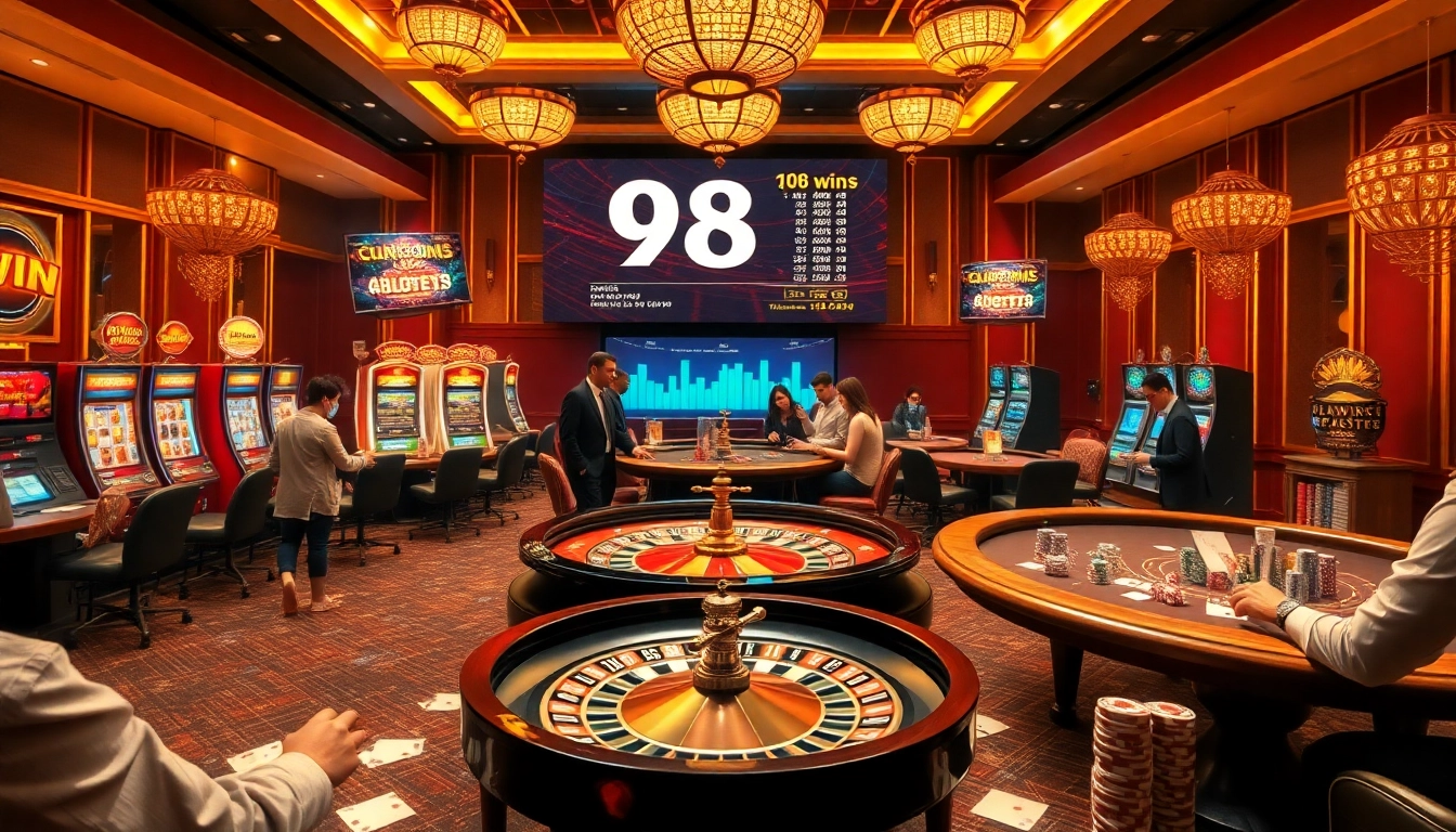 Experience the excitement of the casino atmosphere with 98 win betting strategies in action.