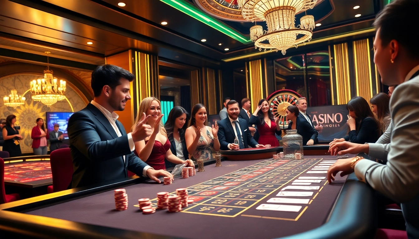 Experience the excitement of CASINO 123GA with poker chips and a roulette wheel in action.