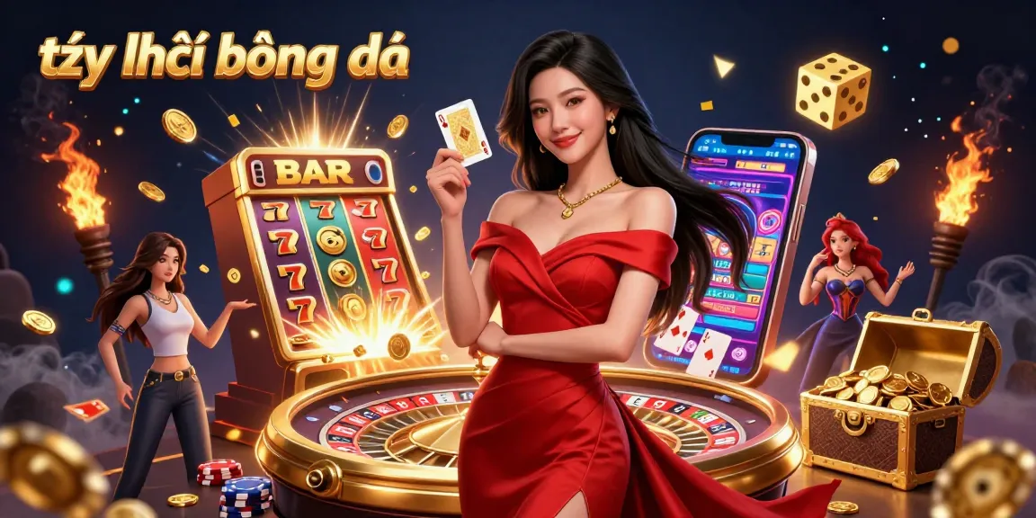 Bet on tỷ lệ bóng đá with a stunning Asian woman, golden roulette, and jackpot elements