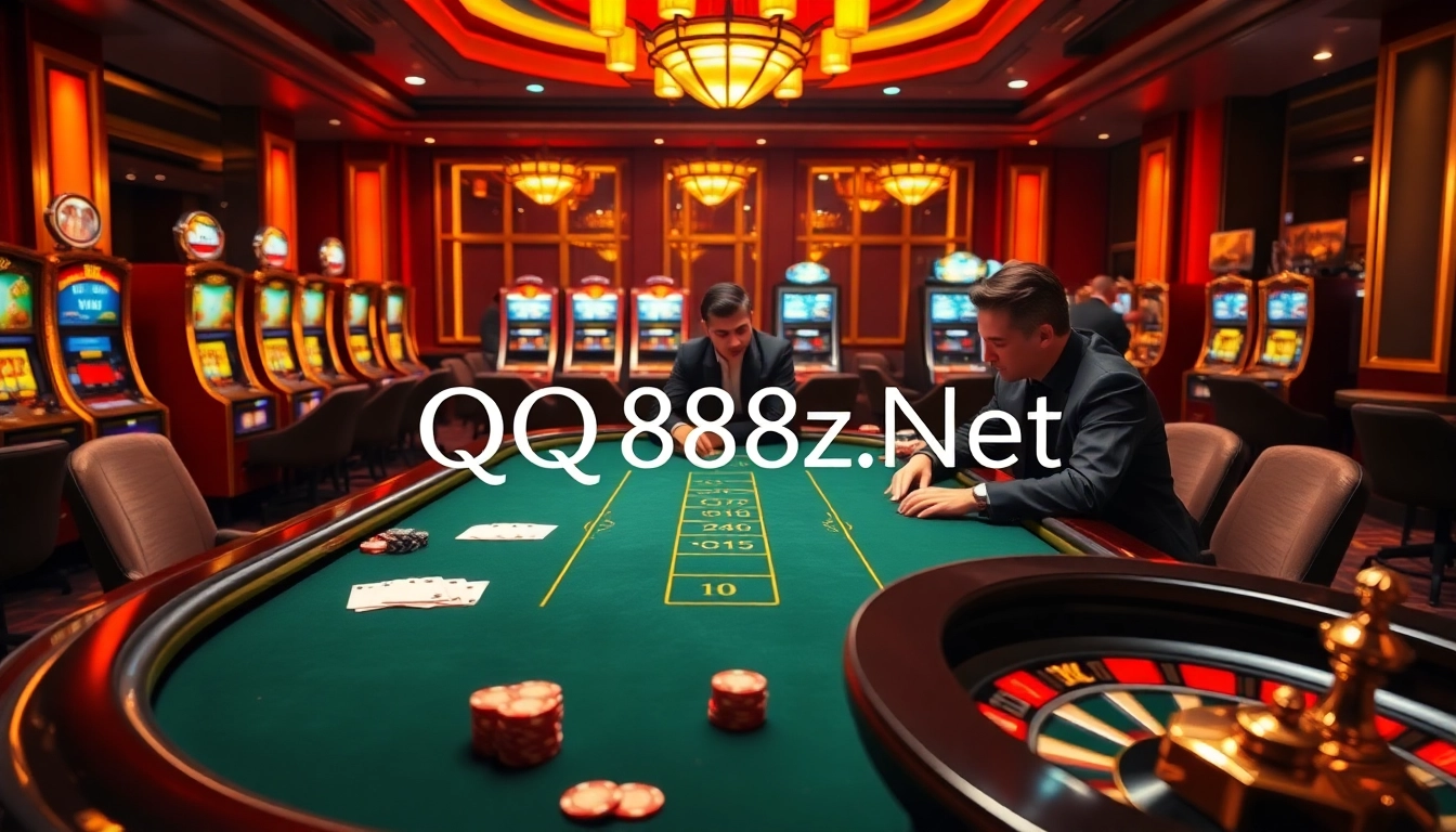 Experience the excitement of QQ88z Net with high-stakes blackjack and thrilling casino elements.