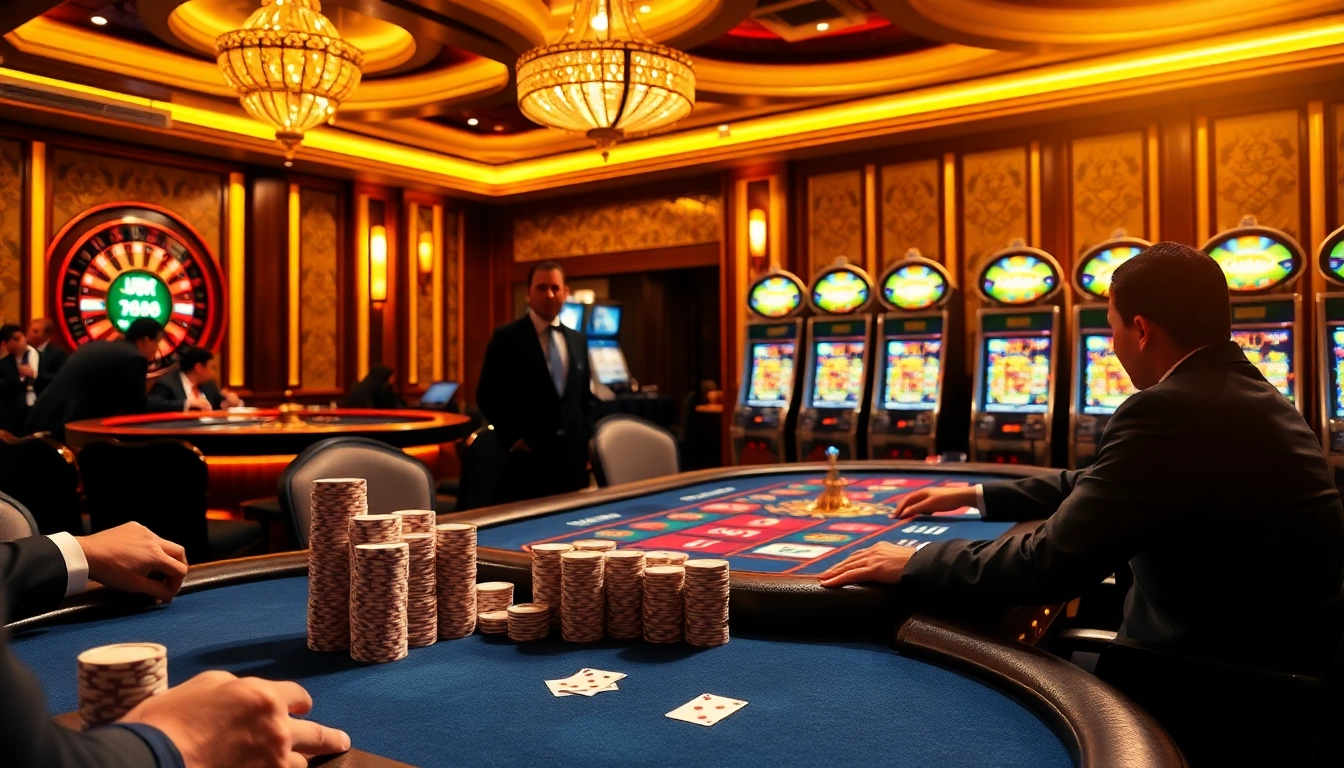 Players at U888 casino engaged in a high-stakes poker game, showcasing excitement and luxury.
