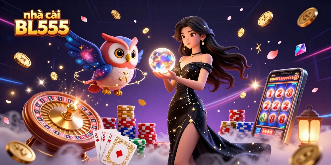 Engage in thrilling gameplay at nhà cái BL555, showcasing dynamic 3D casino elements and enchanting visuals.