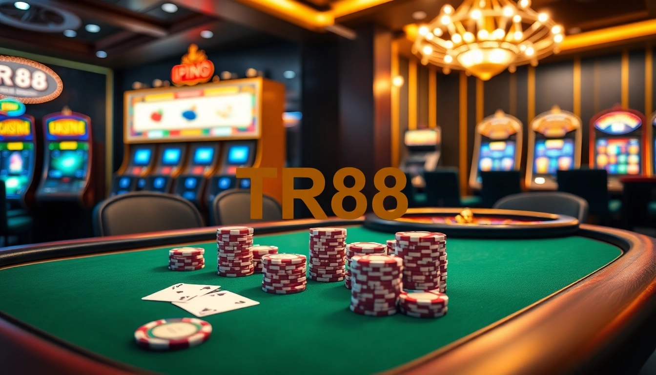 Experience TR88 with thrilling table games and vibrant slots at a luxurious online casino.