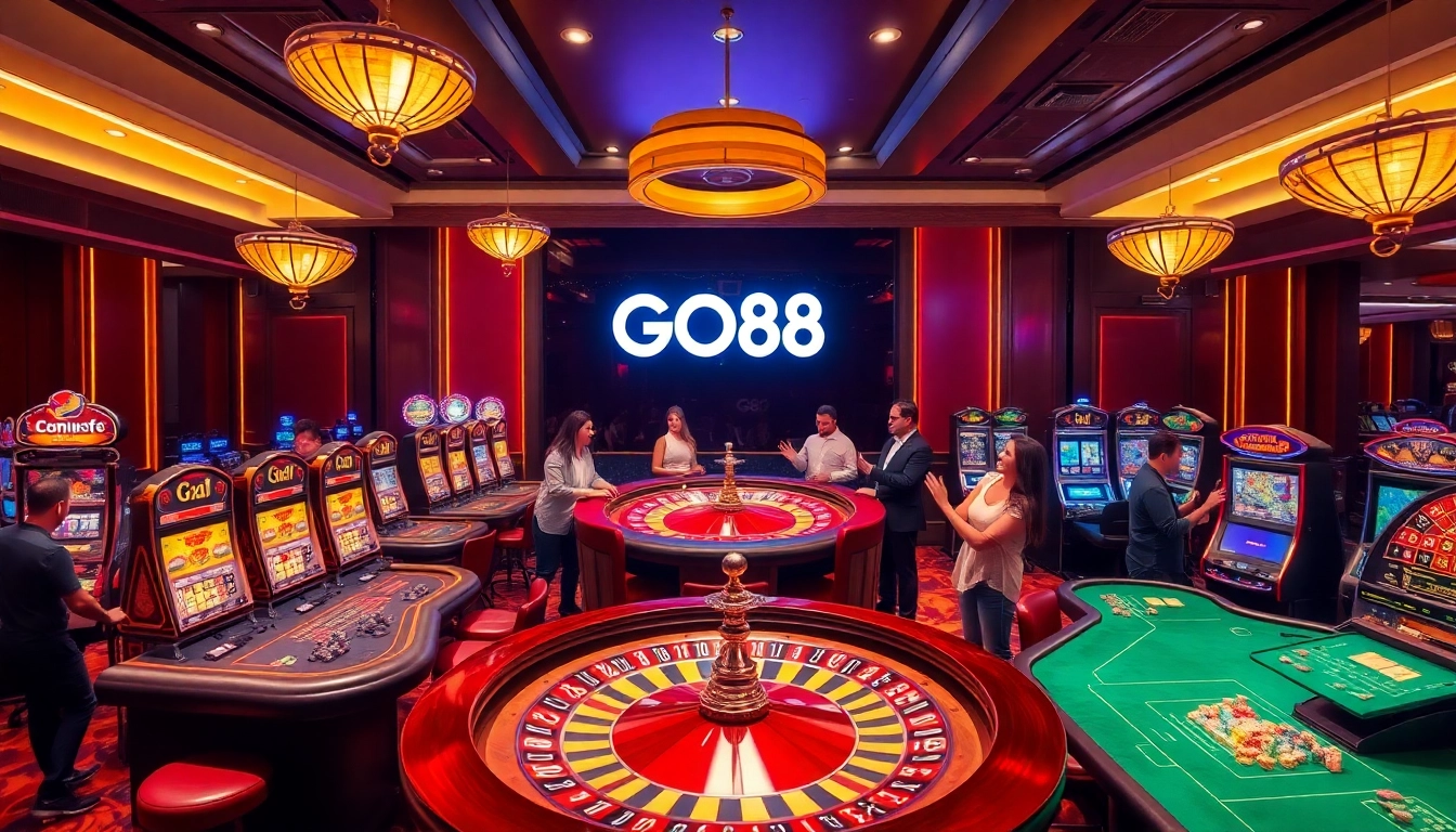 Engage in the vibrant atmosphere of GO88 with exhilarating casino games and luxury gaming elements.