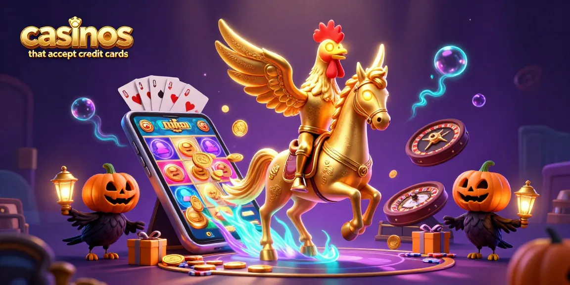 Experience thrilling action at casinos that accept credit cards, featuring vibrant gaming elements.