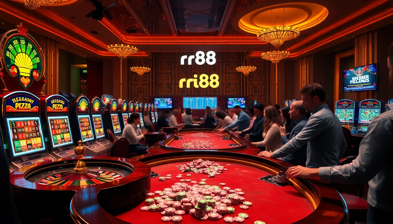 Experience the excitement of gaming at rr88.pizza with vibrant slots and high-stakes betting tables.