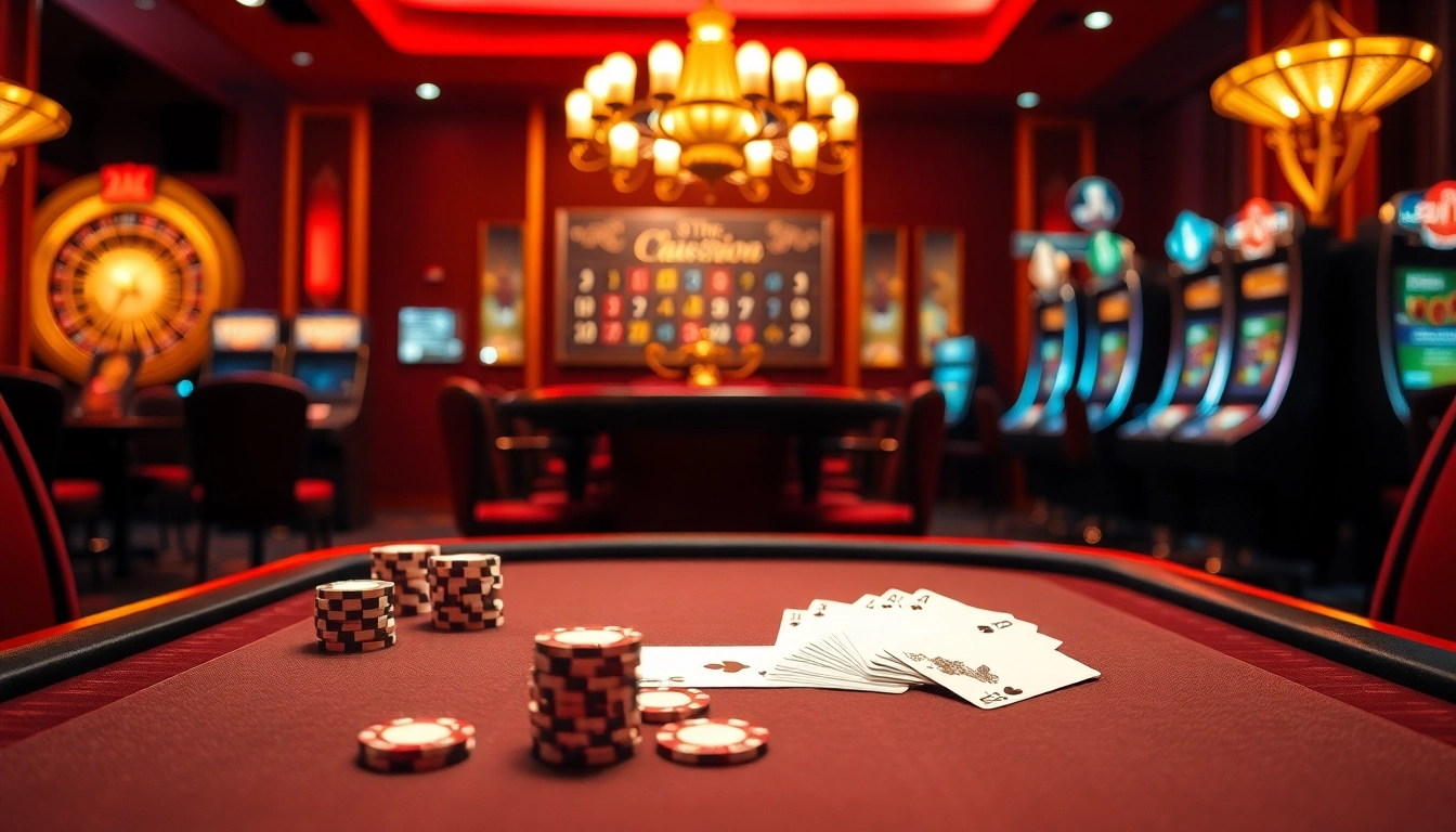 Experience excitement at https://98wina8.com/ with a luxurious poker scene featuring vibrant chips and elegant cards.
