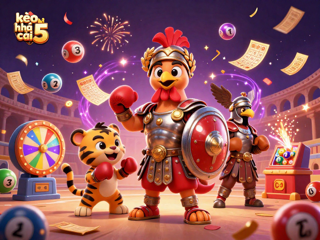 Engage with exciting kèo nhà cái 5 through this vivid 3D casino-themed illustration.