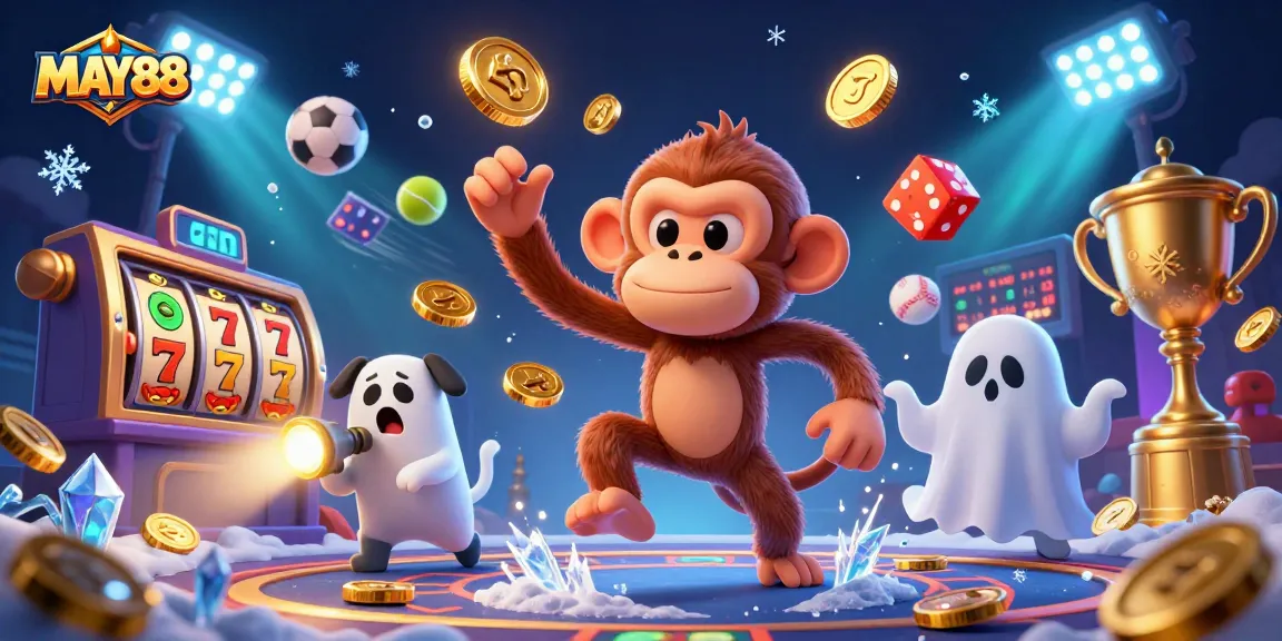 MAY88 showcases an exciting 3D casino scene with dynamic elements, enhancing your gaming adventure.