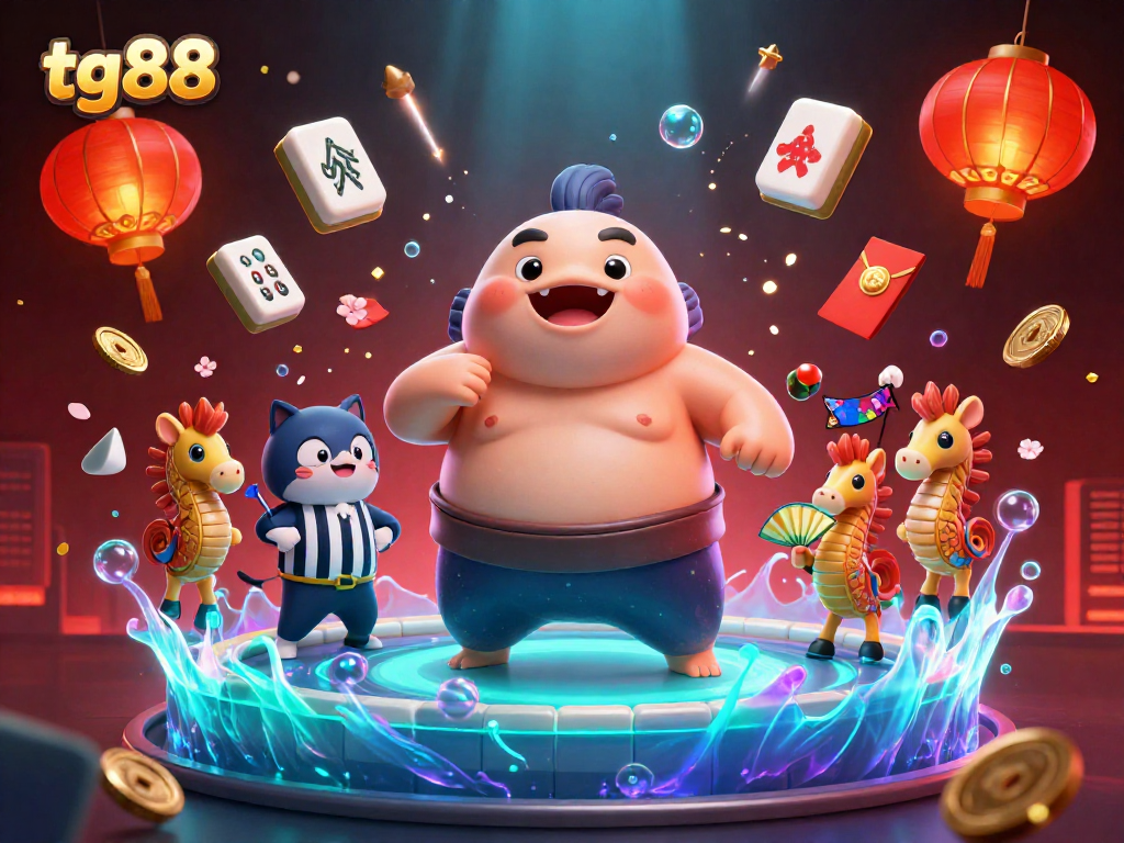 Join the action with tg88 as the fugu blowfish takes center stage in this lively gambling scene.