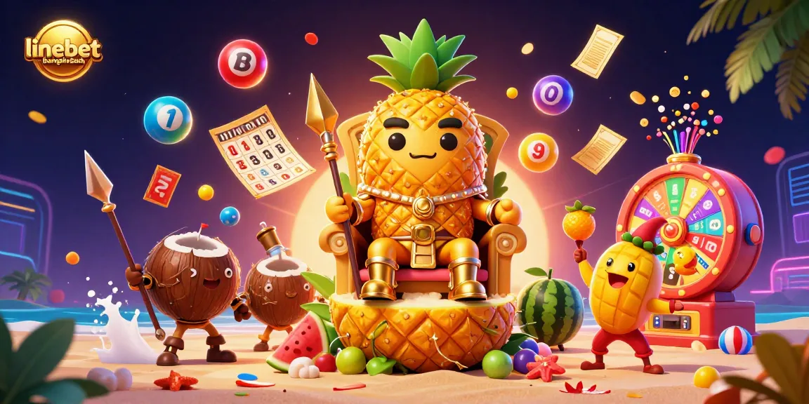Experience exciting gaming with linebetbangladesh's vibrant casino-themed illustration.