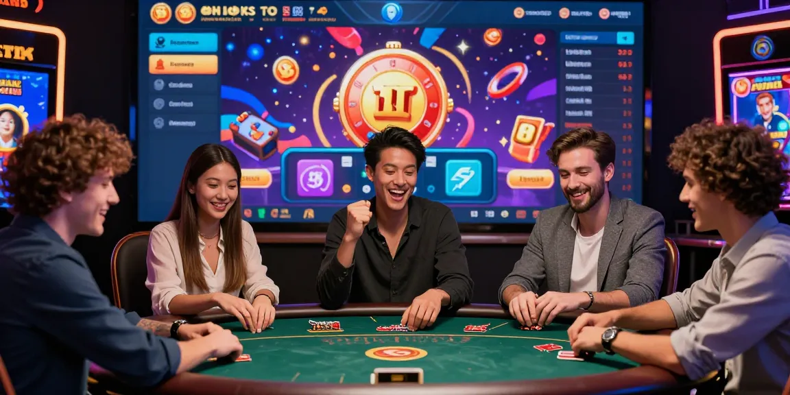 Engaged players at non UK casinos not on GamStop enjoying interactive games and promotions in a vibrant virtual casino environment.
