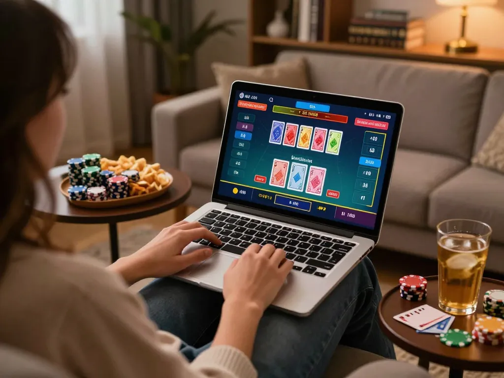 Experience thrilling live blackjack gameplay at https://xo88.farm/ from a stylish home setup.