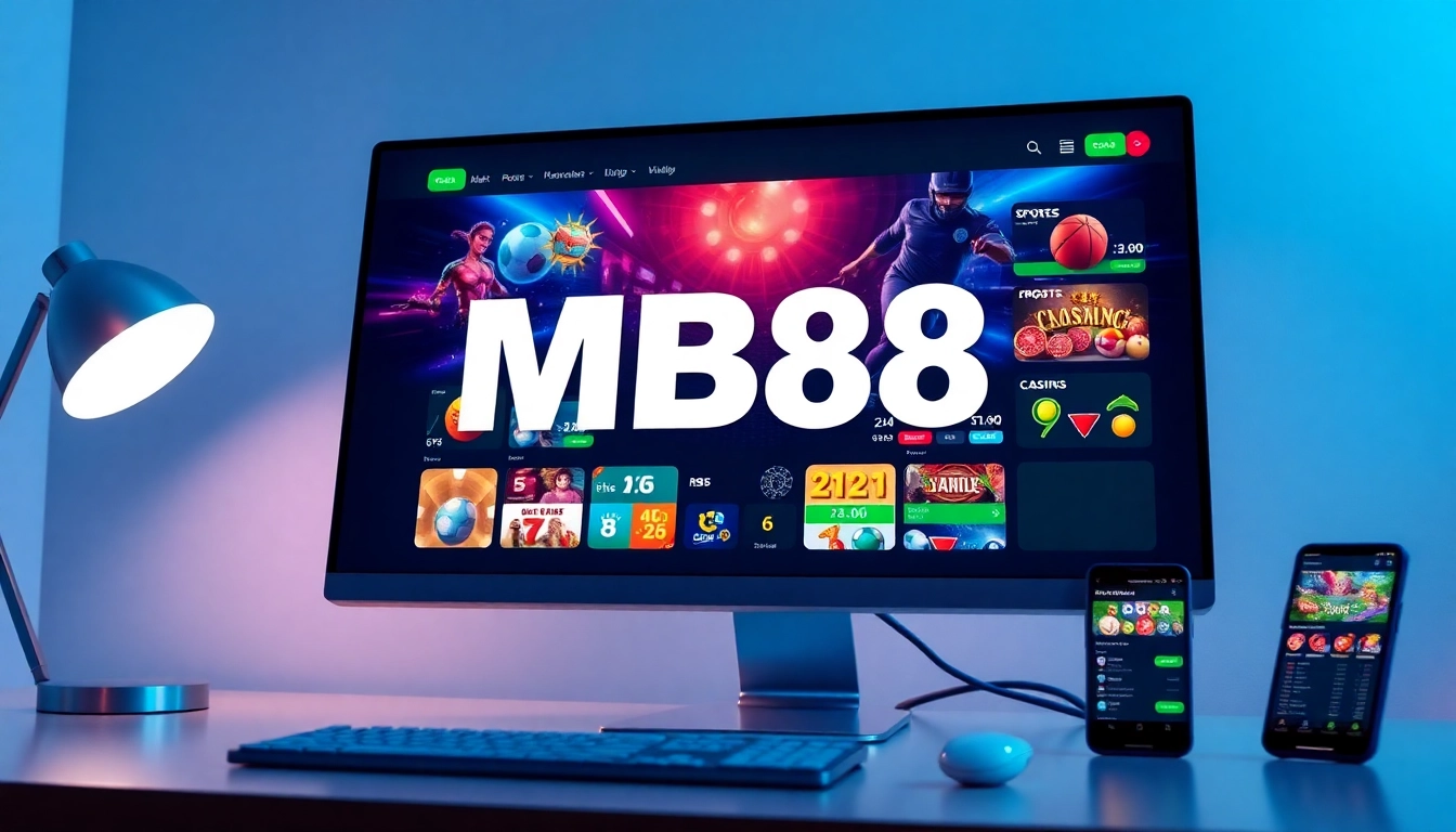 Experience the user-friendly interface of nhà cái mb88, showcasing vibrant betting options for sports and casino games.