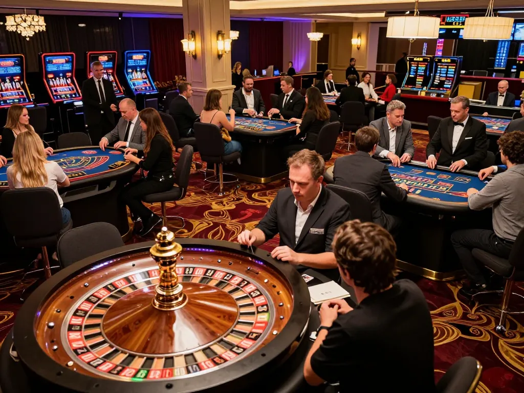Watch thrilling games unfold on the vibrant casino floor showcasing ผลบอลวันนี้ in action.