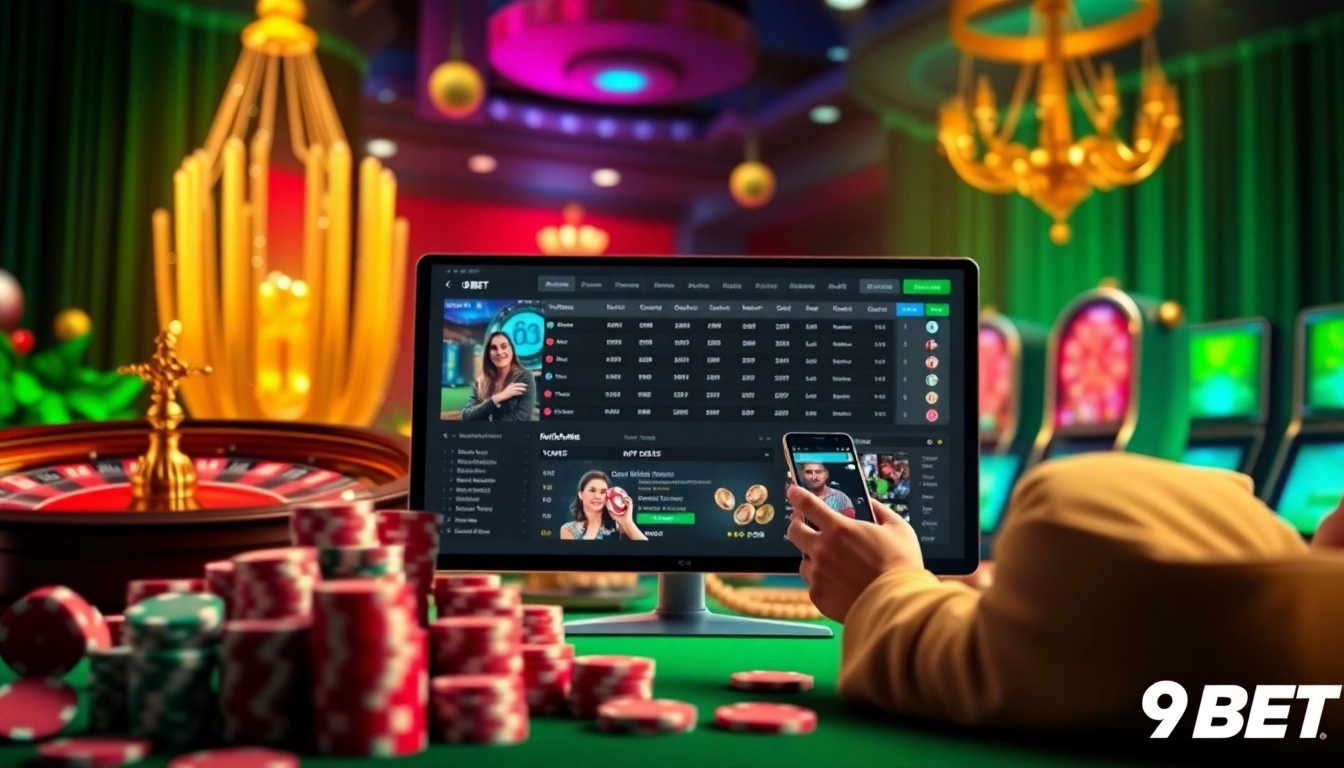 Experience the excitement of online betting with 9BET's vibrant casino scene.