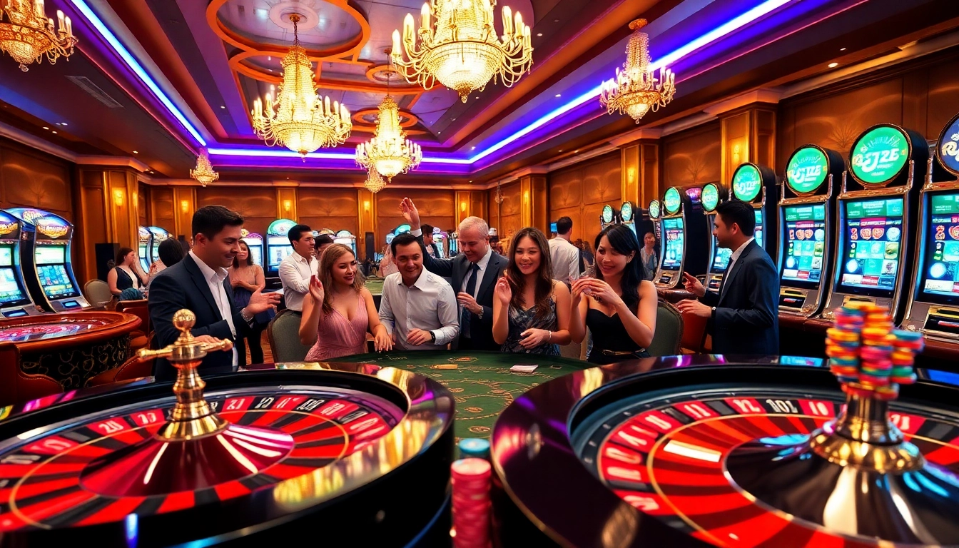 Players reveling at a casino table, showcasing excitement and strategy at https://11win.mobi/.