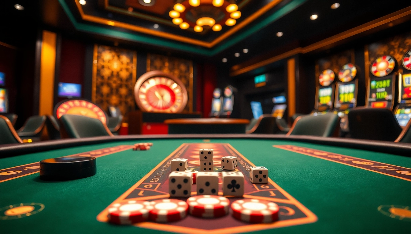 Tài xỉu MD5 game setup showcasing an elegant casino atmosphere with premium elements.