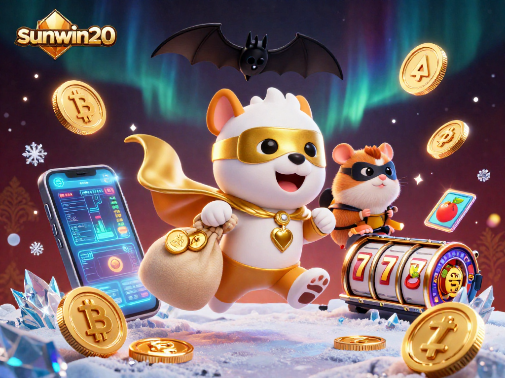 Win big with sunwin20 as our superhero dog and hamster bring excitement to the casino!