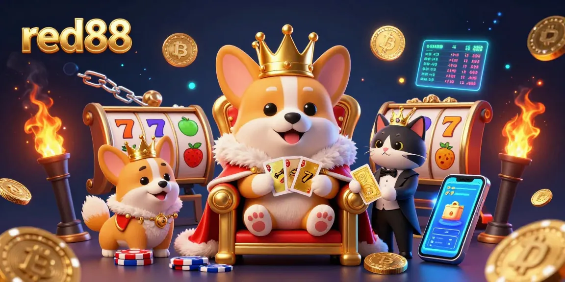 Experience vibrant slots and crypto excitement at red88 casino with a royal corgi and dazzling visuals.