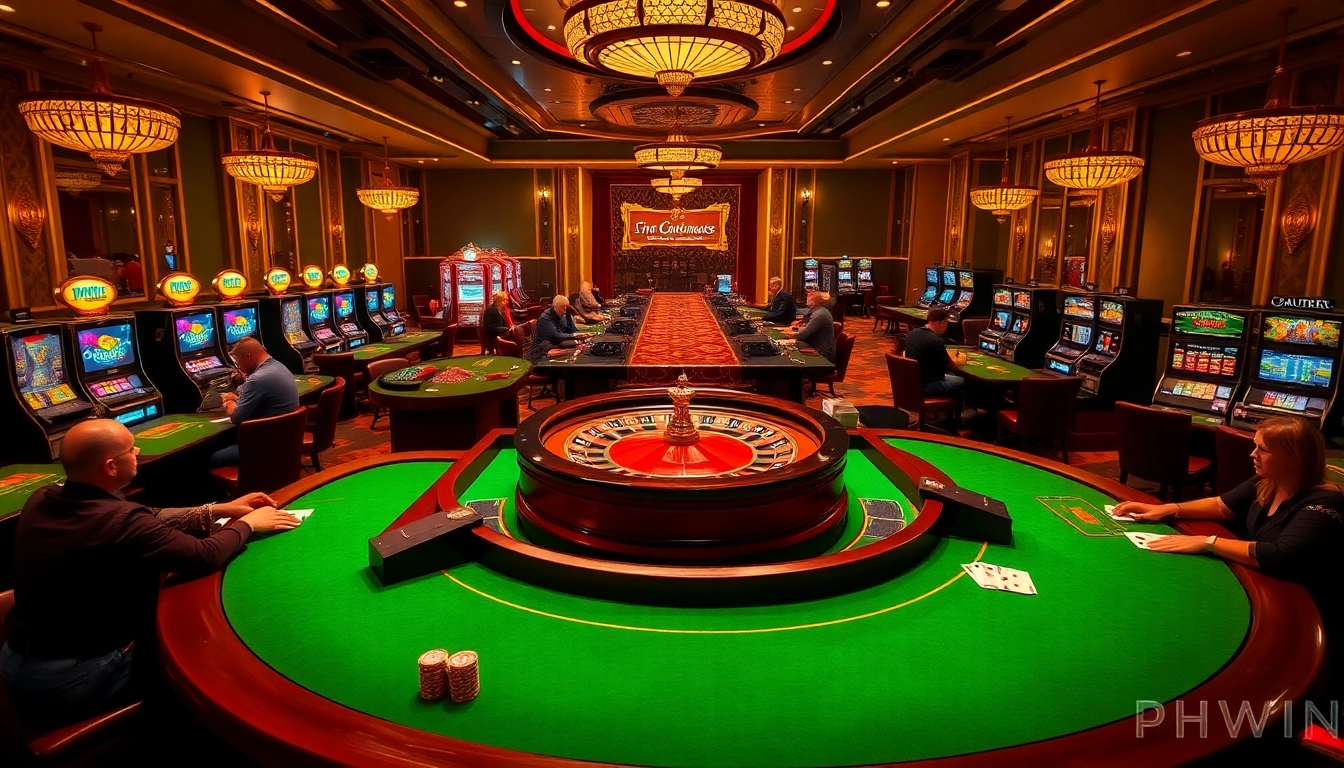 Experience the thrill of gaming at PHWIN's sophisticated casino tables with live betting.